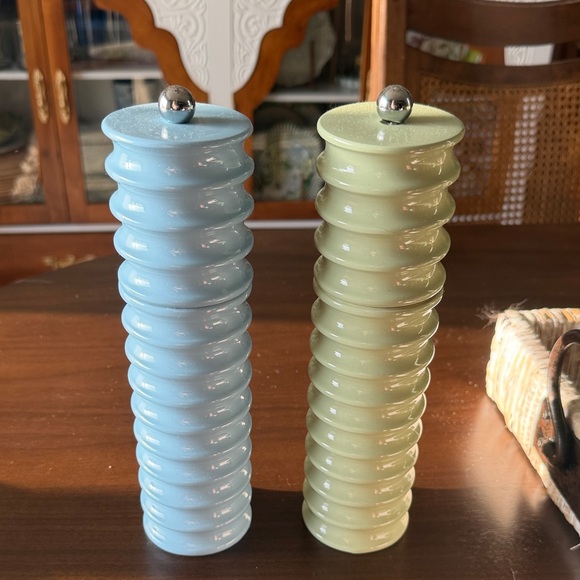 PRICE FIRM! Addison Ross anthropologie Ribbed Salt and Pepper blue/green